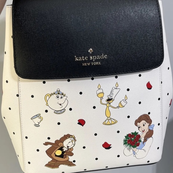 Disney X Kate Spade New York Beauty And The Beast Flap Backpack - Picture 13 of 14